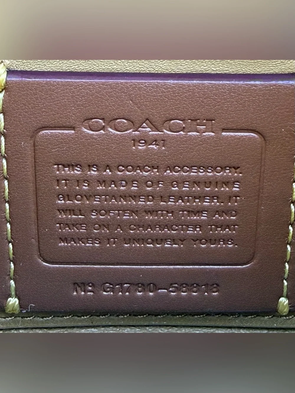 Coach 1941 Clutch Denim Leather Wristlet Wallet 58818 Like New